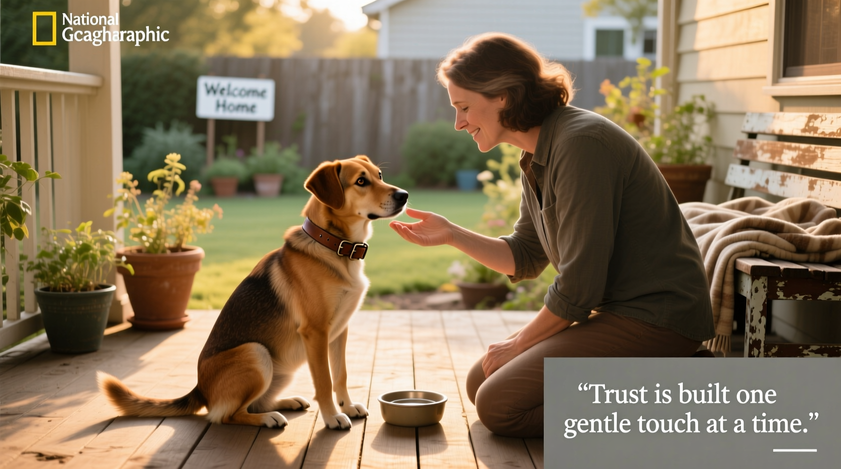 how to calm an anxious rescue dog building trust through routine and touch