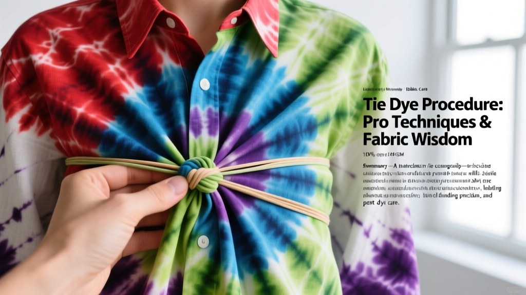 Tie Dye Shirt Procedure: Pro Techniques & Fabric Wisdom