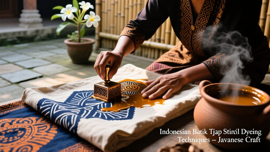 Indonesian Batik Tjap Stencil Dyeing Techniques Javanese Craft