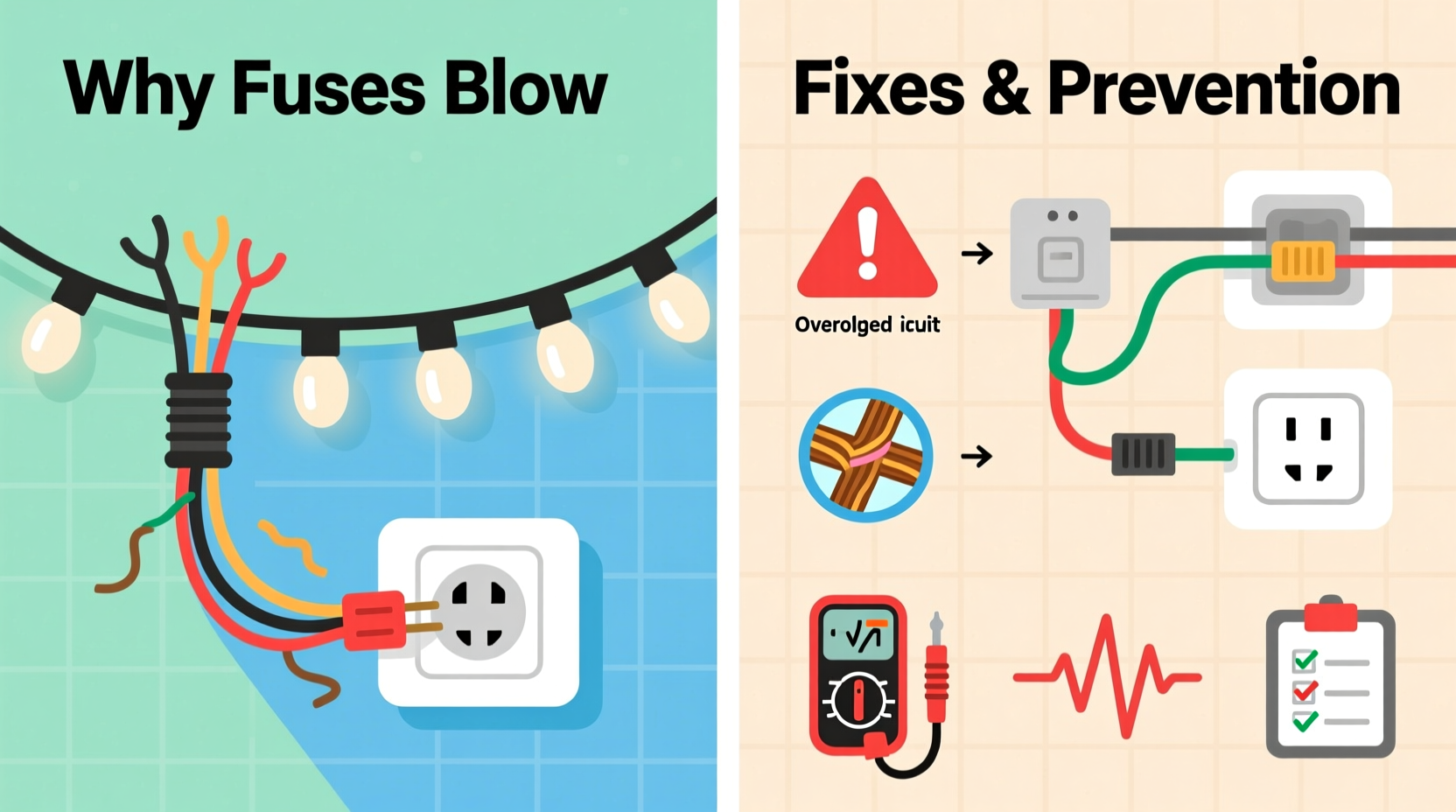 why does my christmas light string keep blowing fuses common electrical issues and fixes