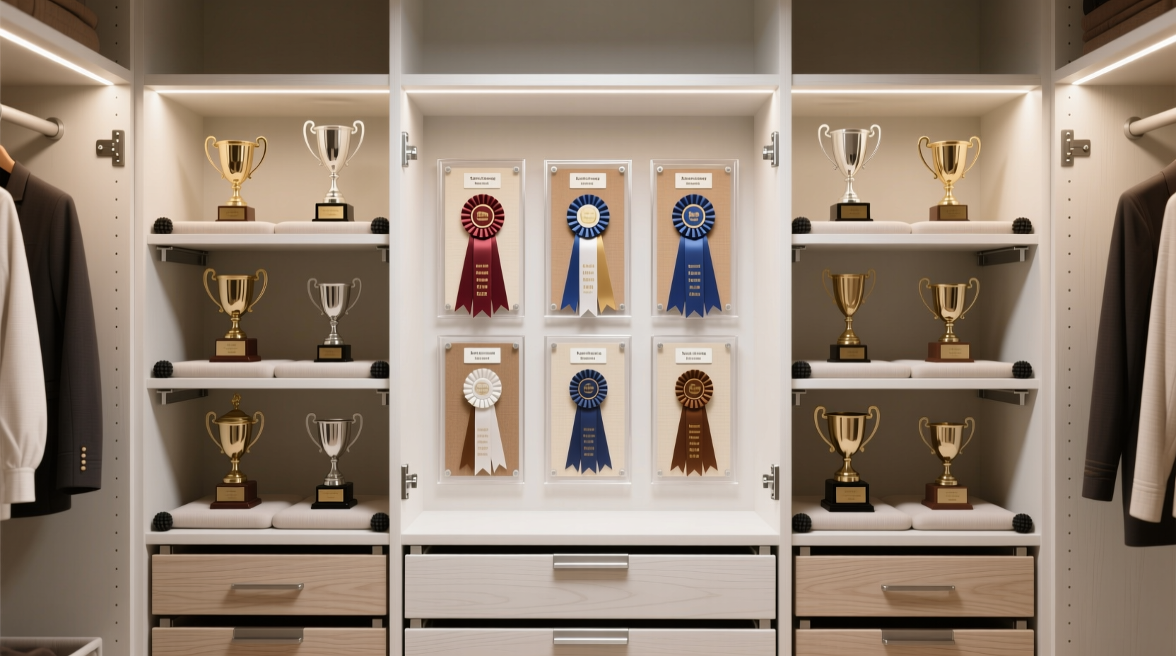 closet organization tips for horse show ribbons