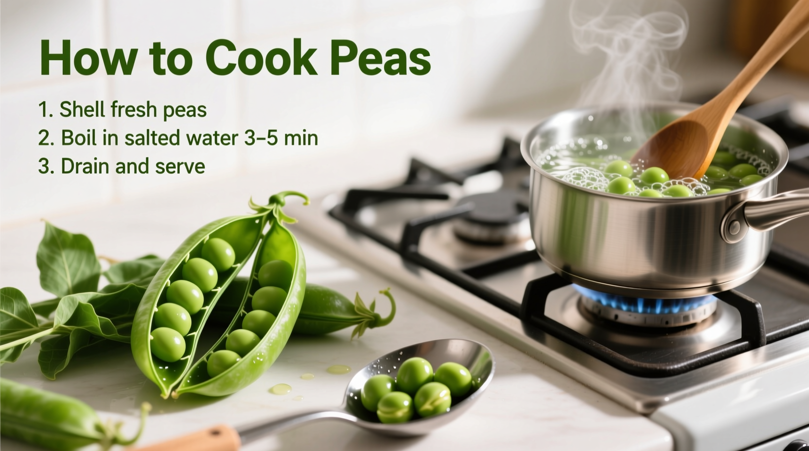 how to cook peas