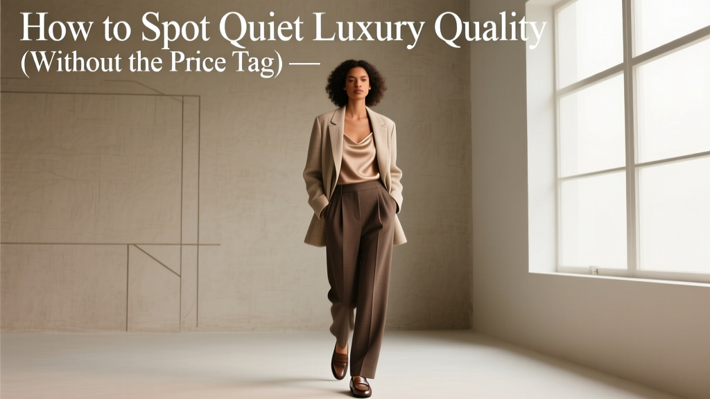 How to Spot Quiet Luxury Quality (Without the Price Tag)