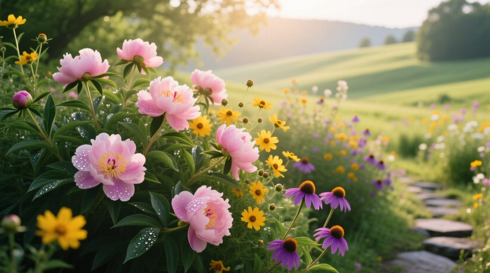 shrubs with summer flowers
