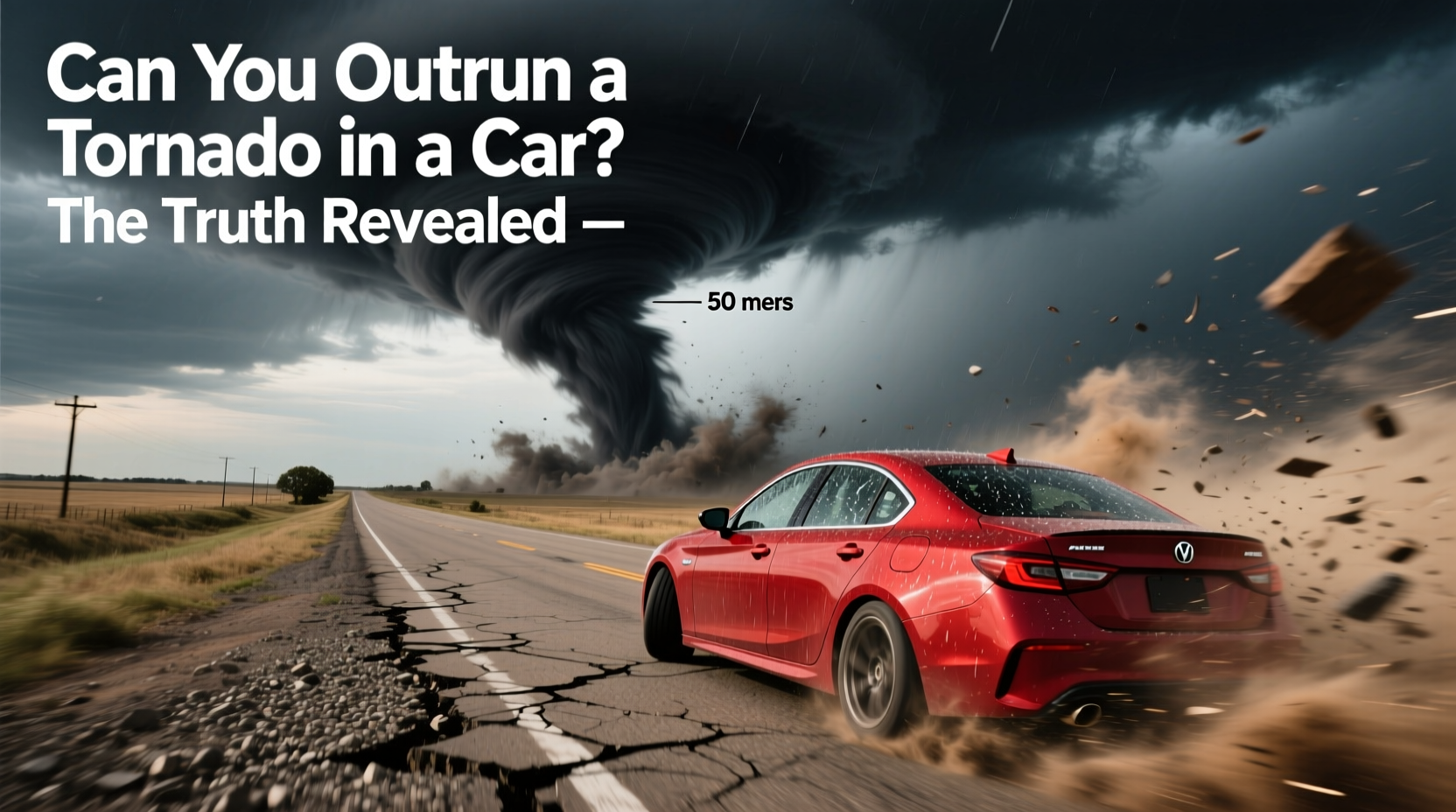 can you outrun a tornado in a car