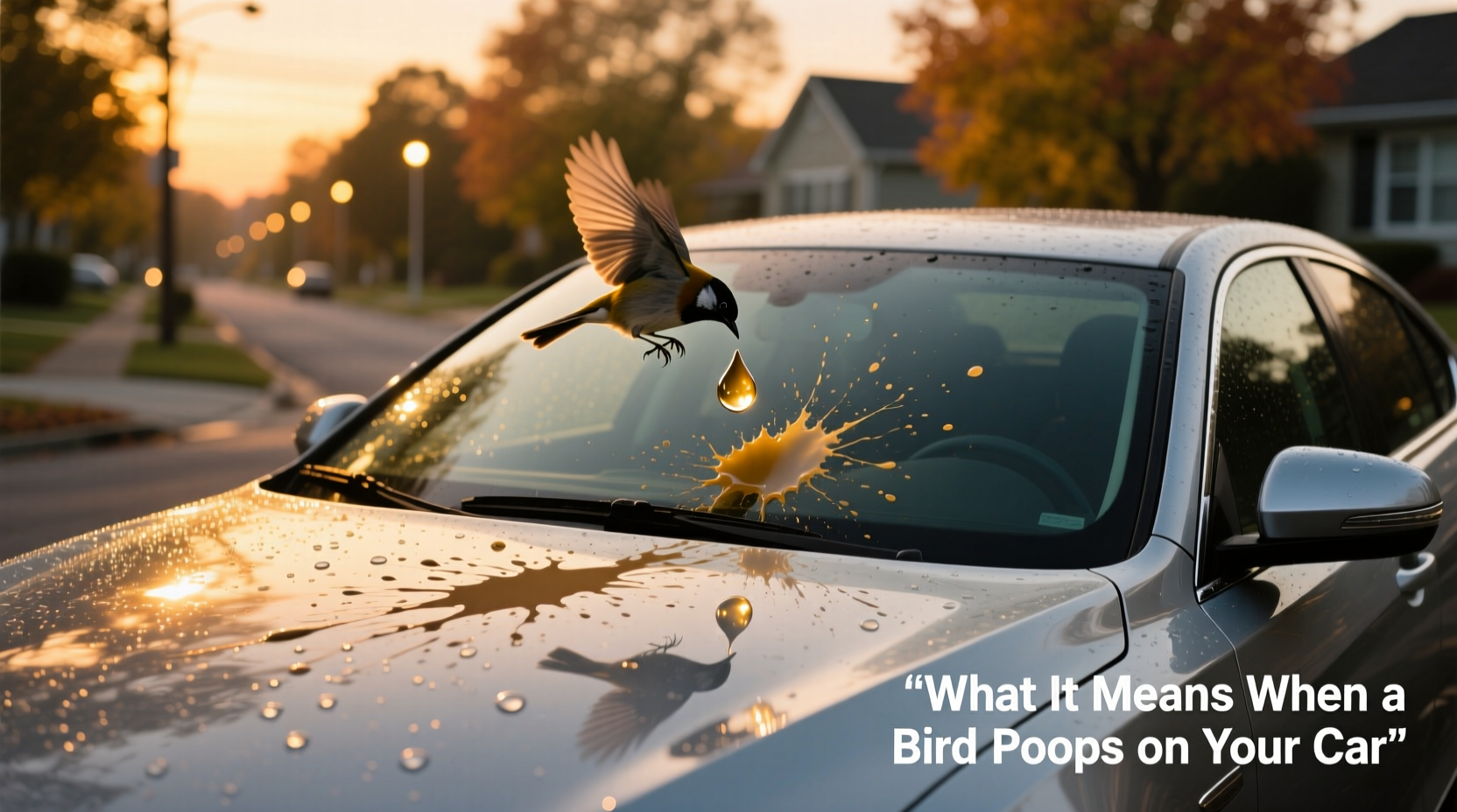 what does it mean when birds poop on your car