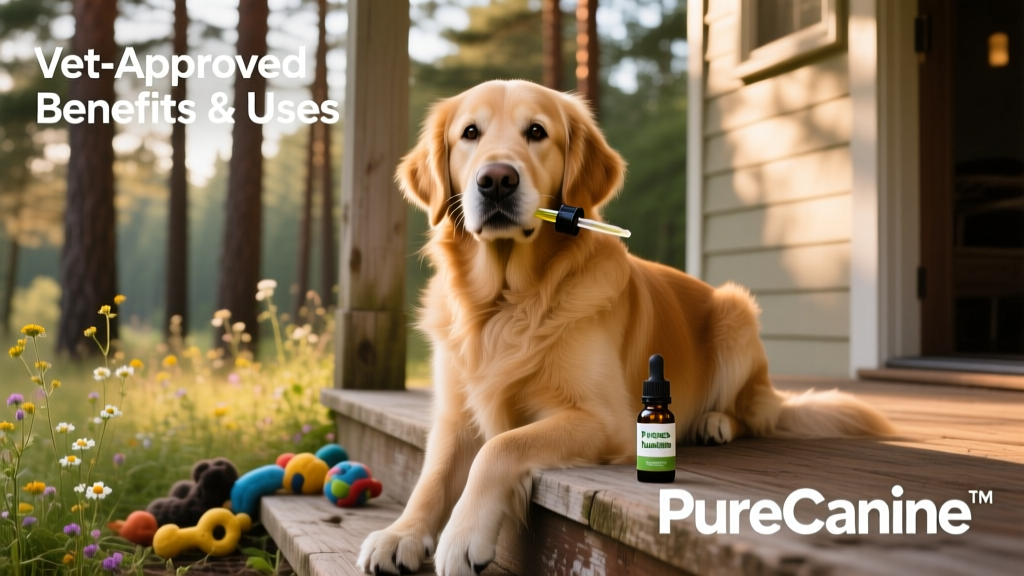 dog taking CBD hemp oil