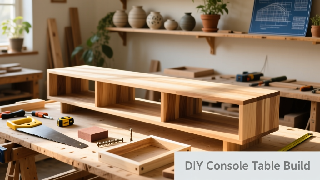 DIY Console Table: Build a Modern Entryway Shelf