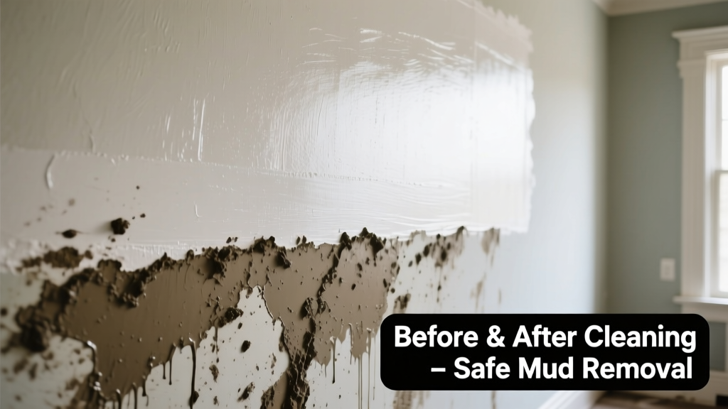 How to Remove Mud from Painted Wall Safely
