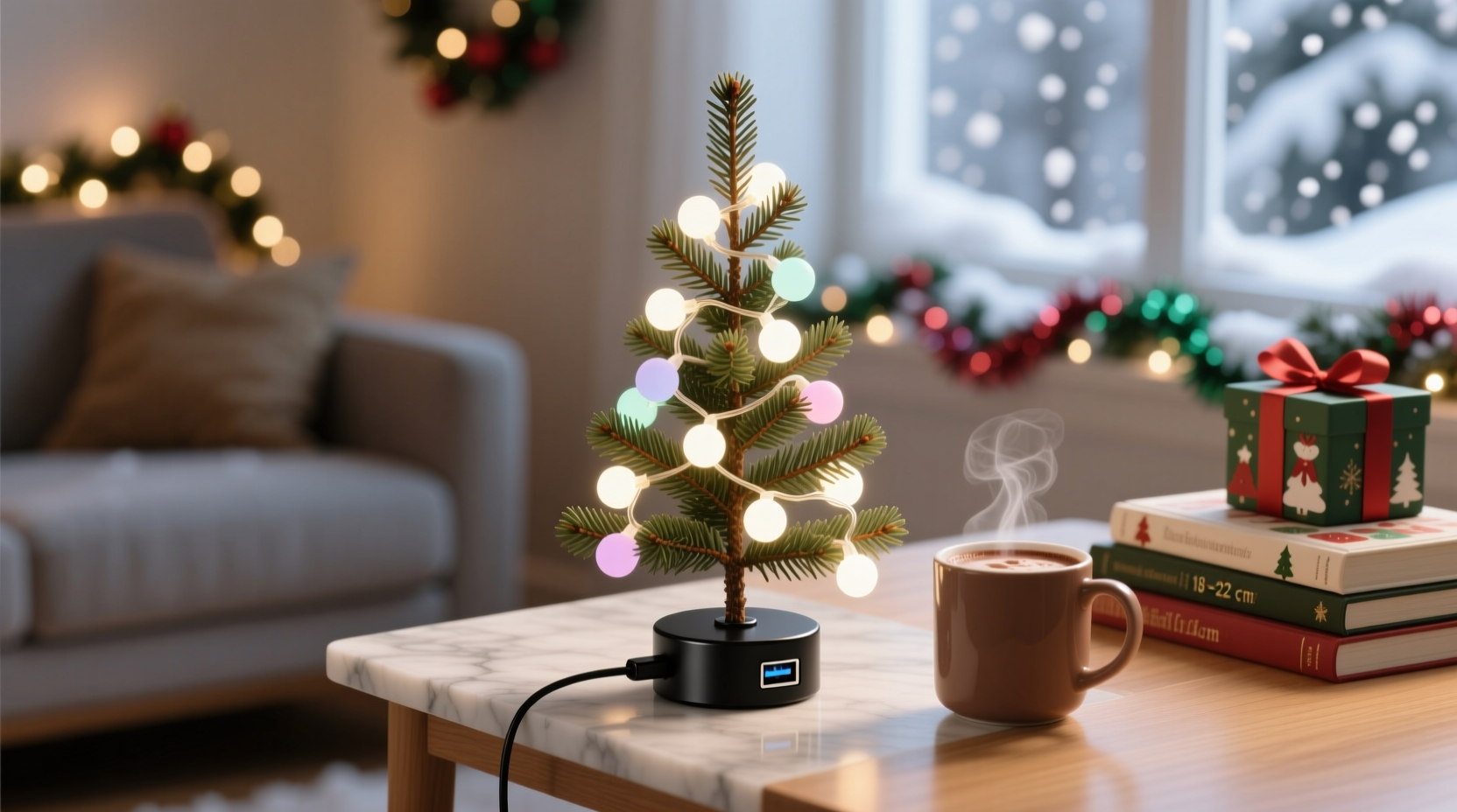 is a usb powered christmas tree practical for desks or side tables