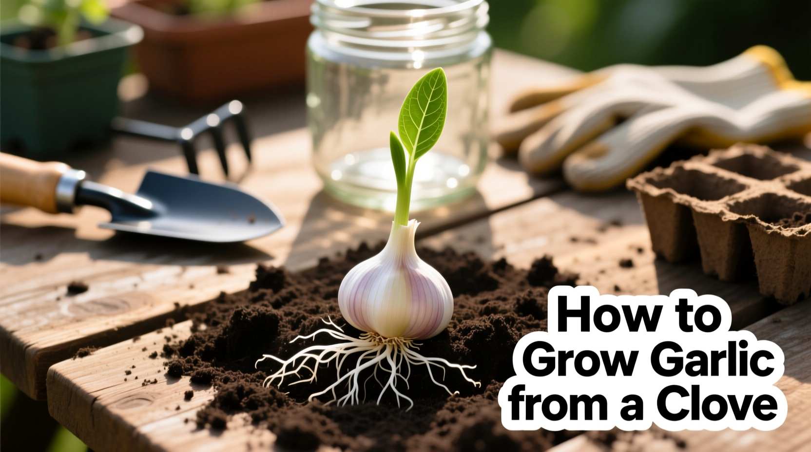 Wachstumsstadien von Knoblauch von der Pflanzung bis zur Ernte