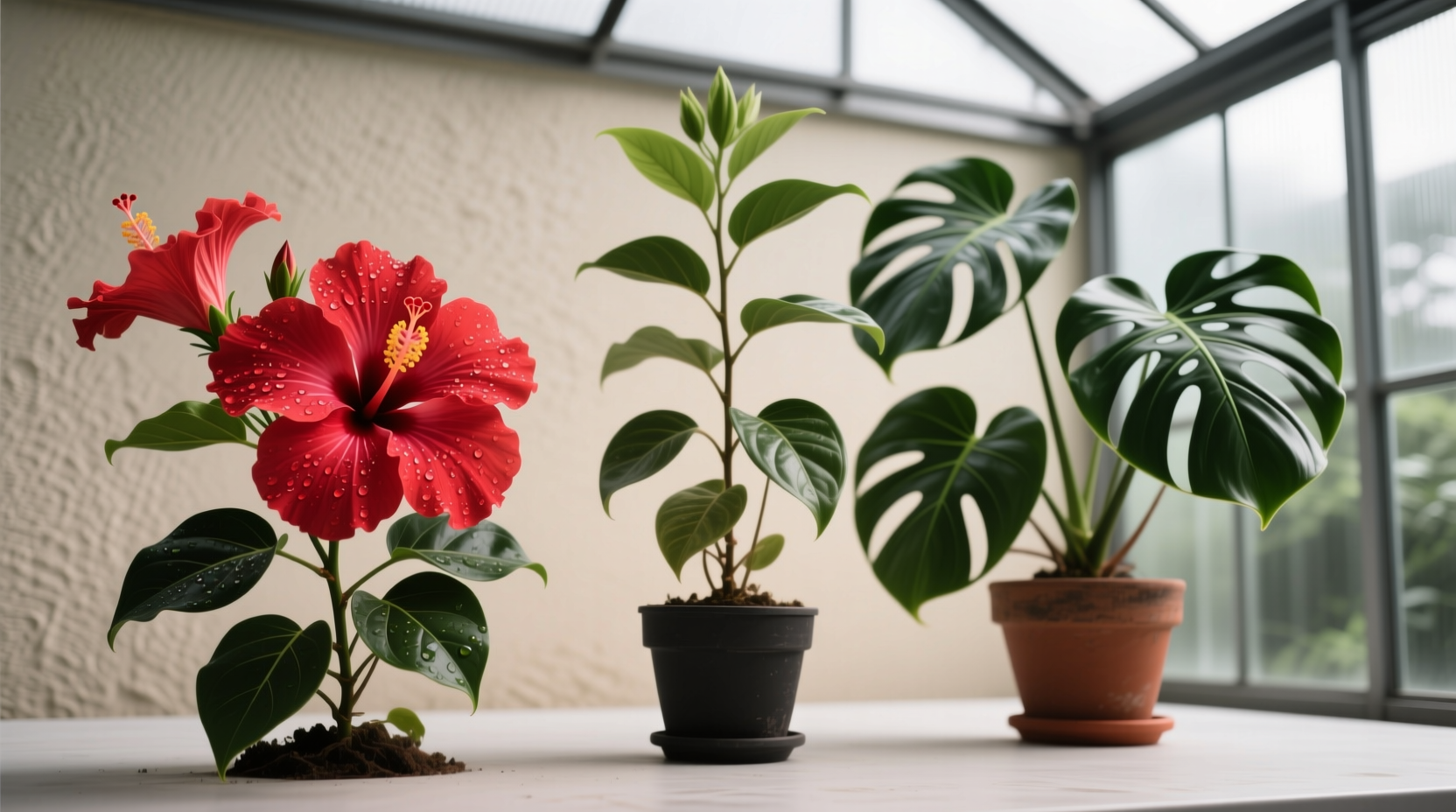 Limited winter availability - Hibiscus kokio subsp. saintjohnianus blooming in controlled greenhouse vs. outdoor failure in non-tropical climates