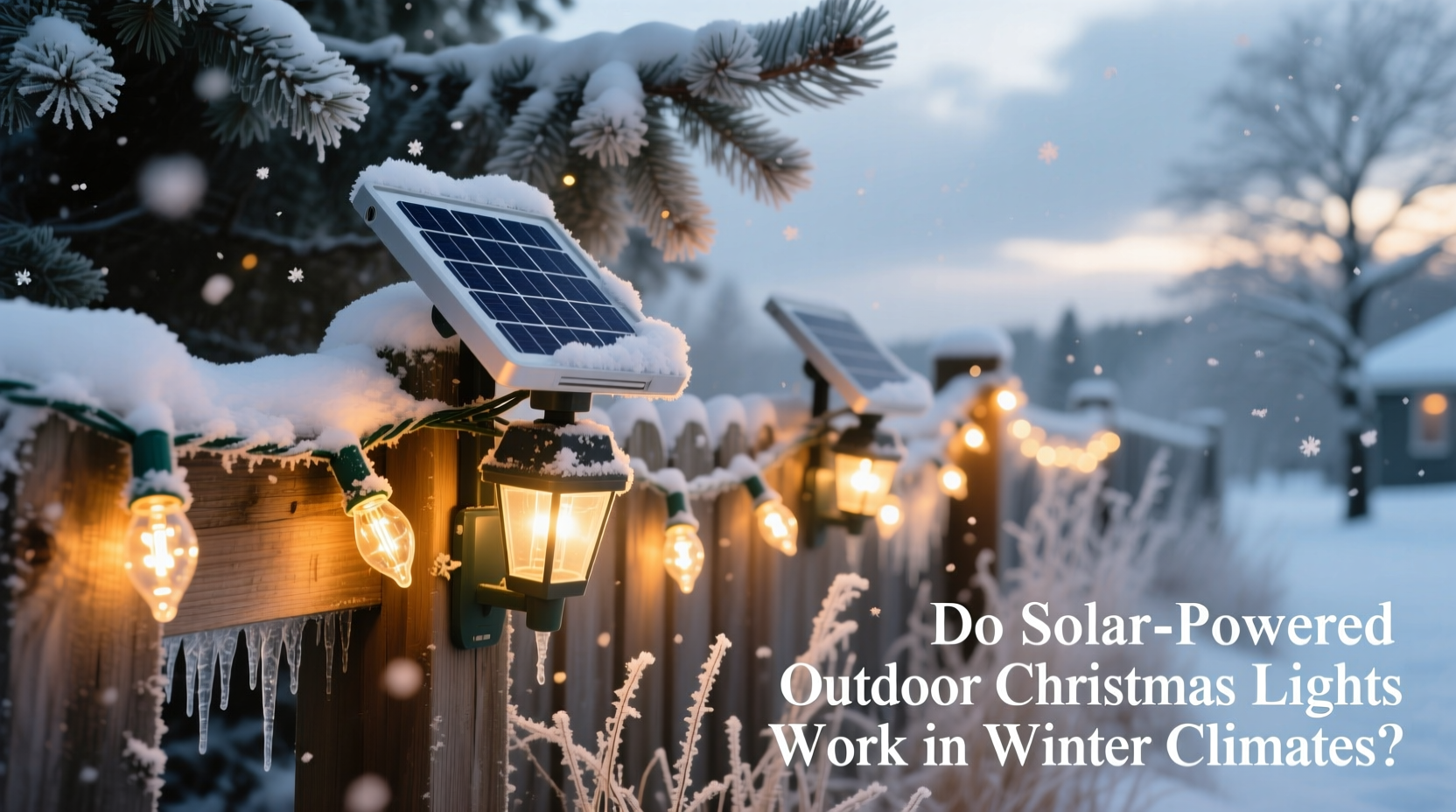 do solar powered outdoor christmas lights work in winter climates
