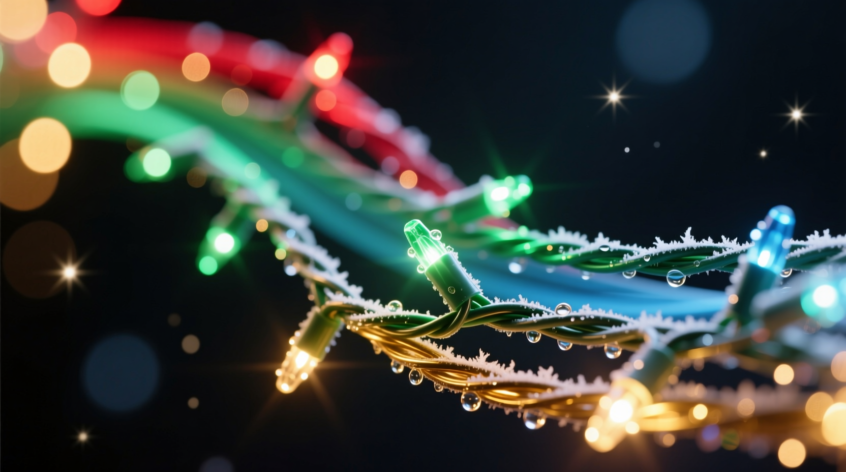 how to create a gradient effect with multicolor christmas light strands