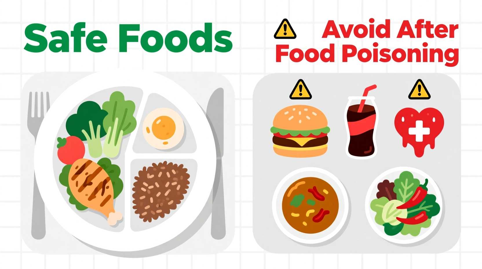what foods to avoid after food poisoning