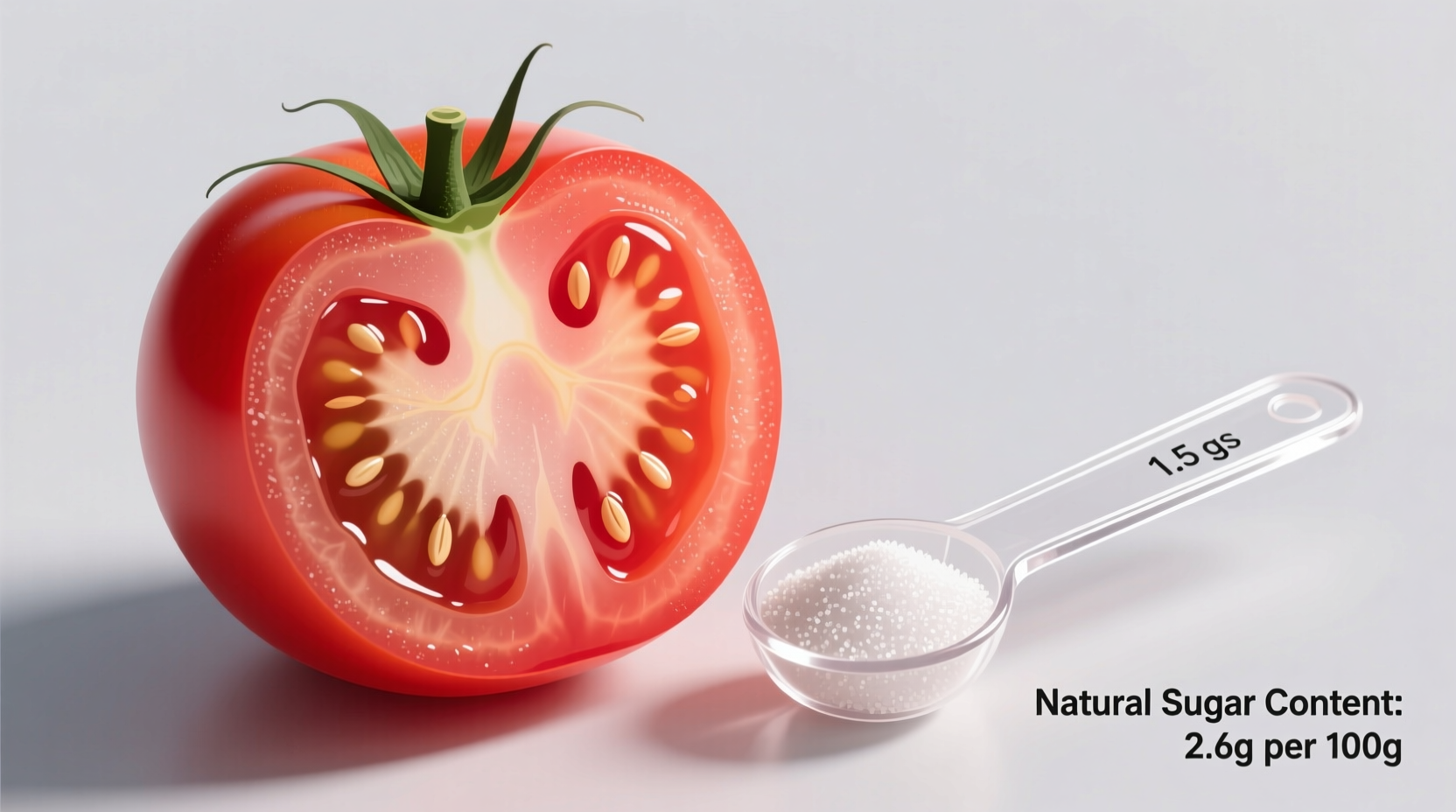 how much sugar is in a tomato