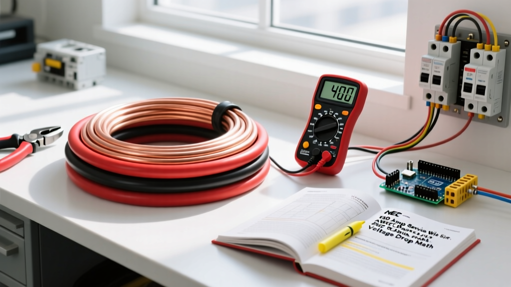 100 Amp Service Wire Size: AWG Charts, NEC Rules, and Voltage Drop Math