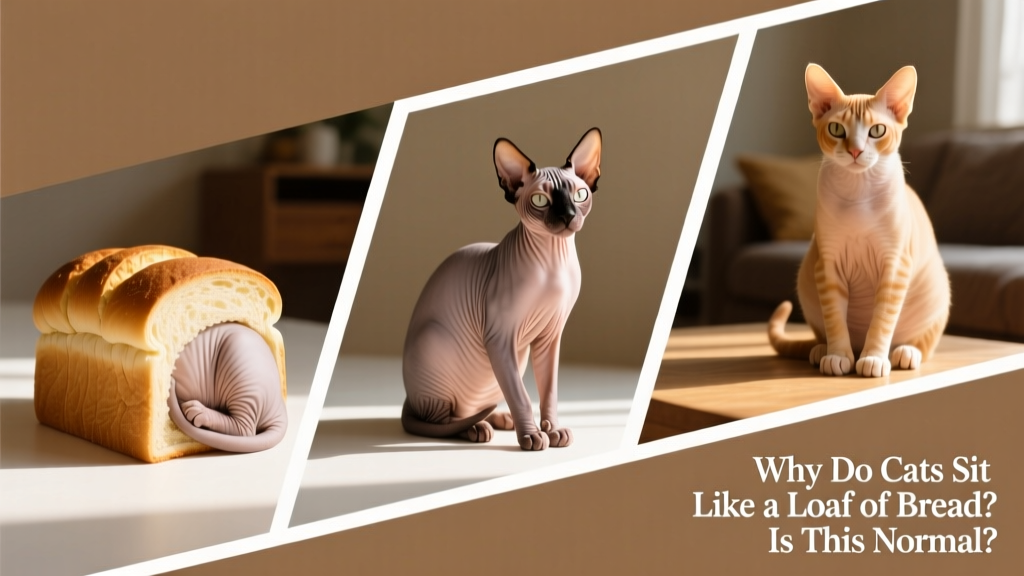 Collage showing three distinct loaf variations: full loaf, sphynx loaf, and face loaf