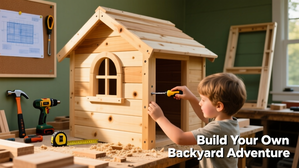 DIY Backyard Playhouse for Kids (Simple Wood Build)