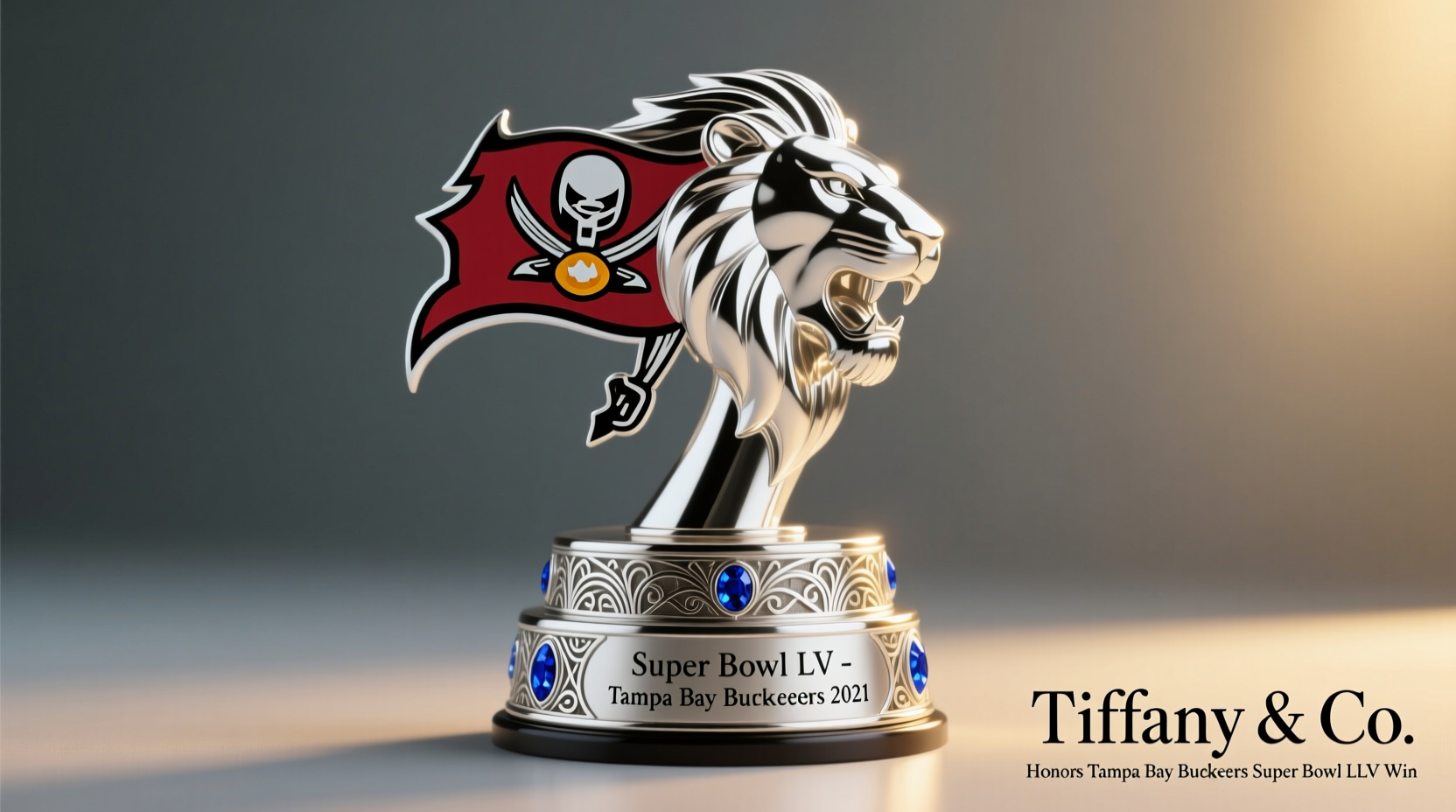 tiffany co congratulates the tampa bay buccaneers super bowl lv champions and recipients of the vince lombardi trophy