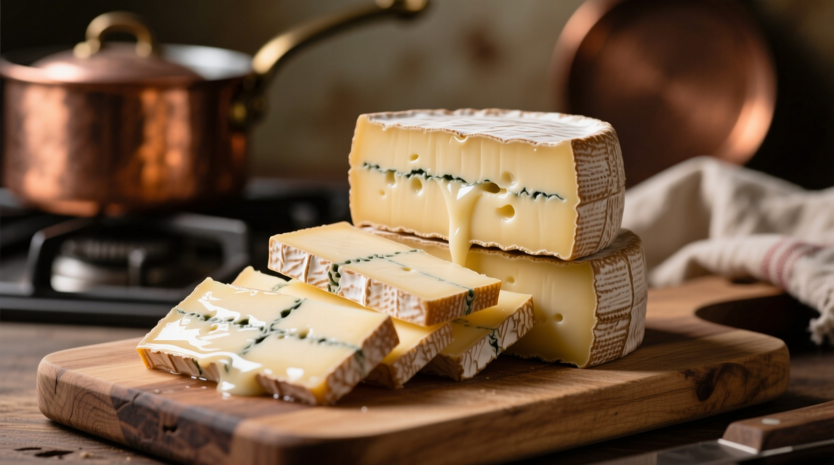 Havarti cheese slices showing creamy texture
