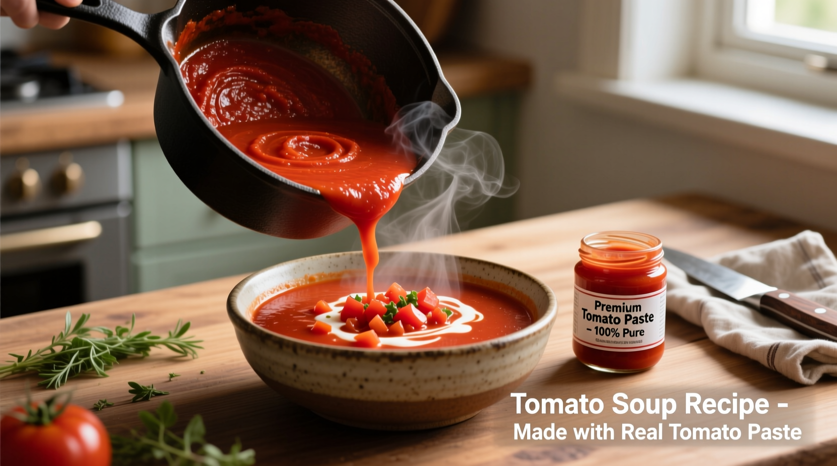 Easy Tomato Soup Recipe Using Tomato Paste (30 Minutes)