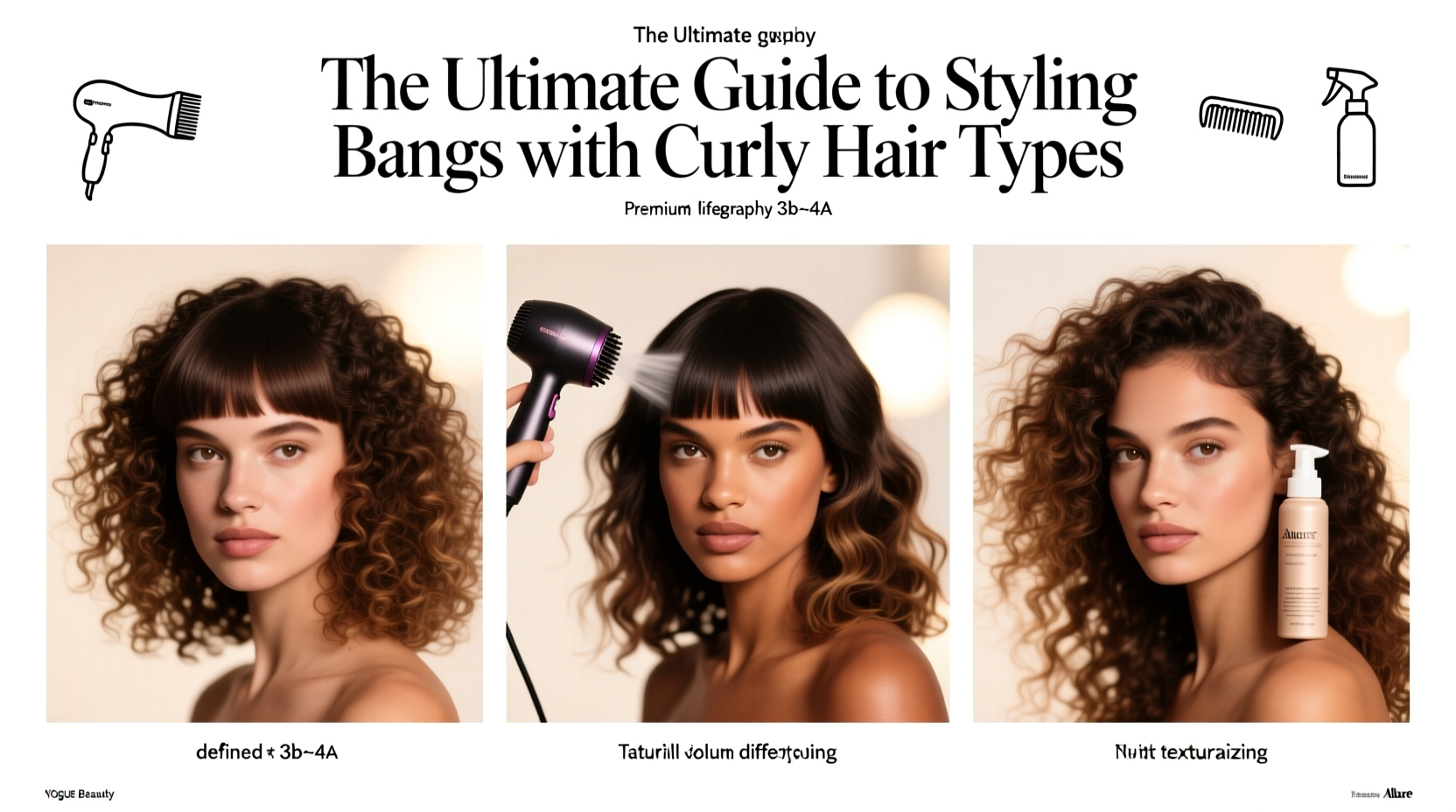the ultimate guide to styling bangs with curly hair types