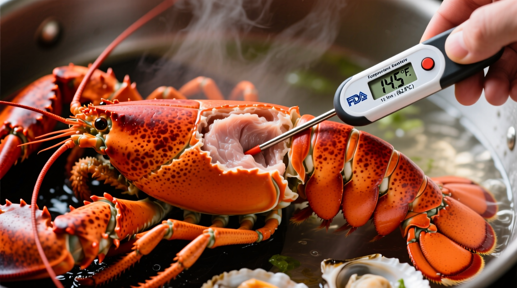 what is the minimum internal cooking temperature for whole lobster