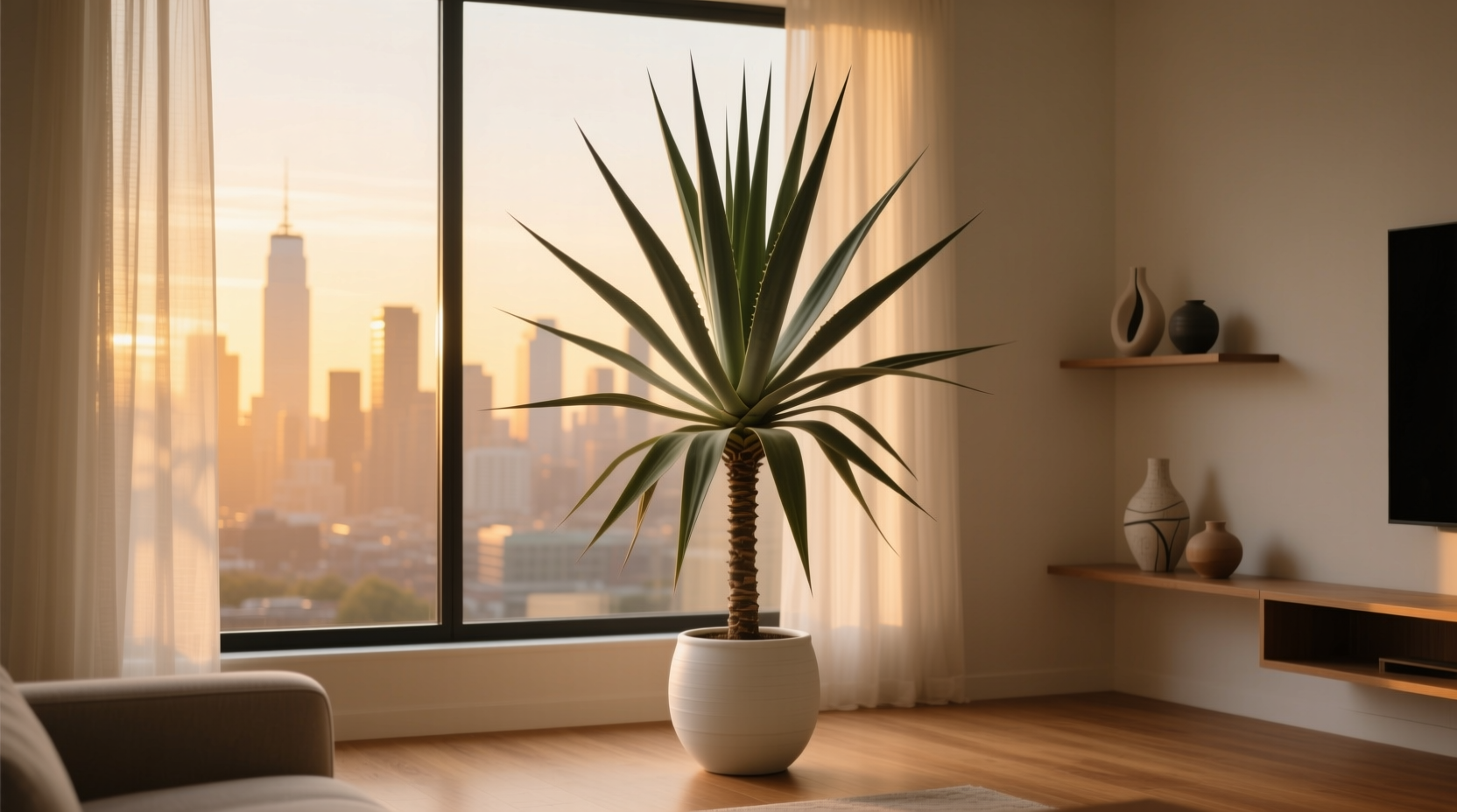 indoor yucca cane plant