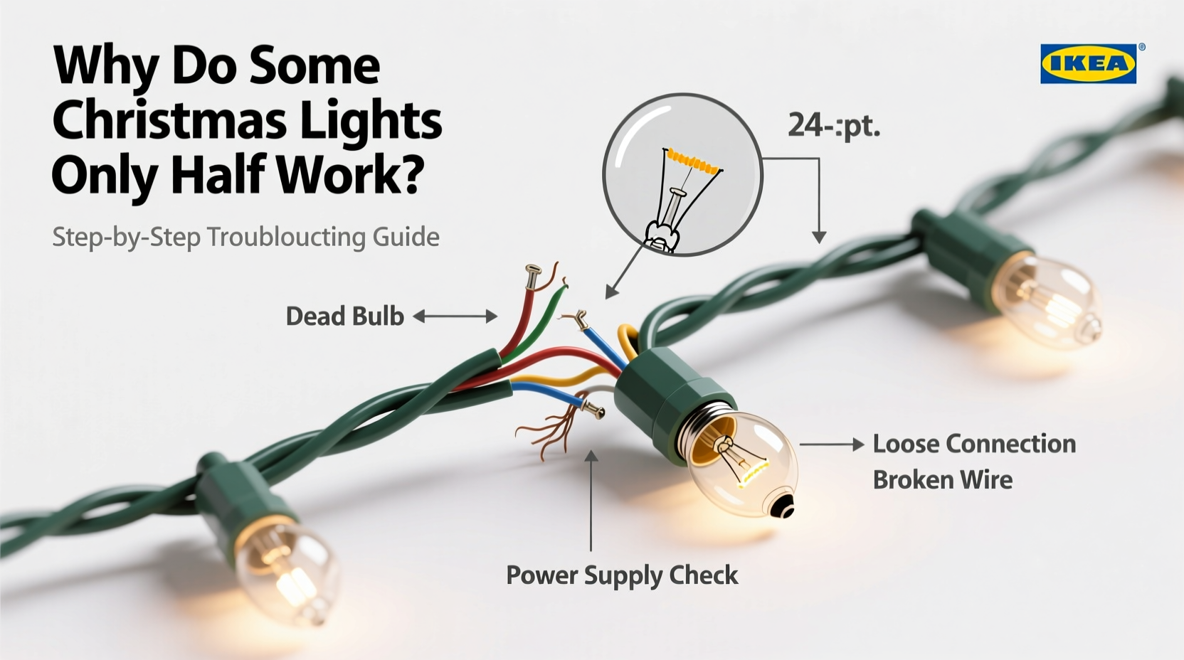 why do some christmas lights only half work troubleshooting guide for broken strands