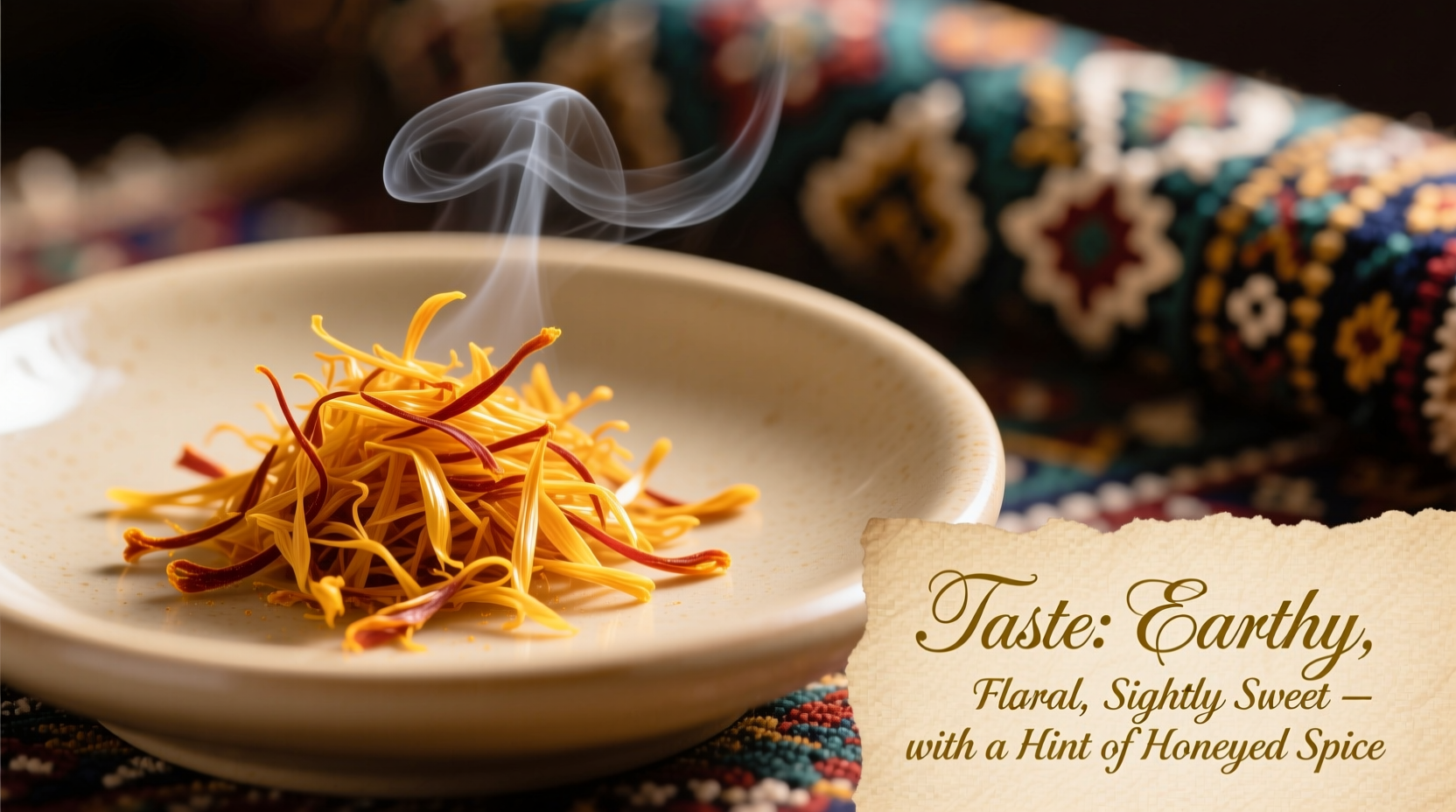 what does saffron spice taste like