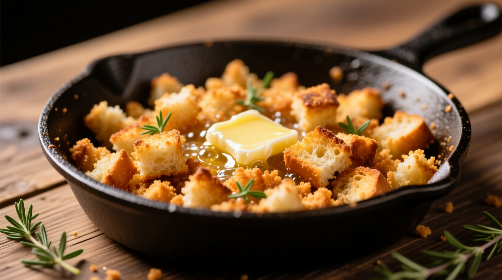 upgrade boring bread crumbs by sauteing them in butter