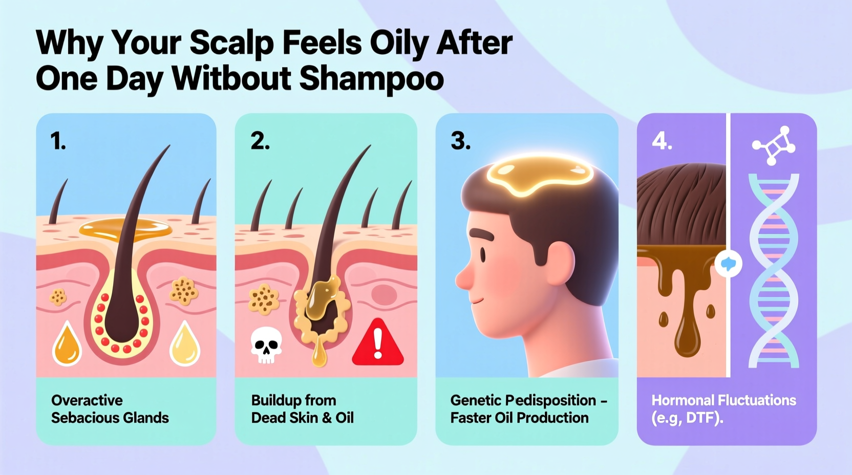 why does my scalp feel oily after one day no shampoo tips