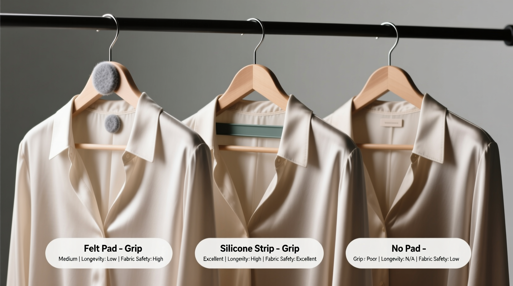 closet organization tips felt pads vs silicone strips