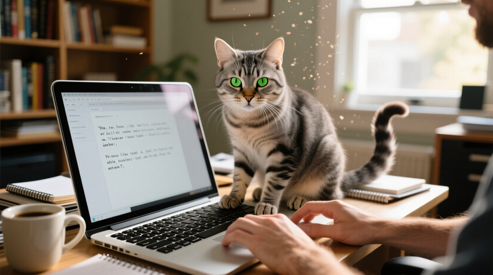 why does my cat sit on my keyboard every time i start typing