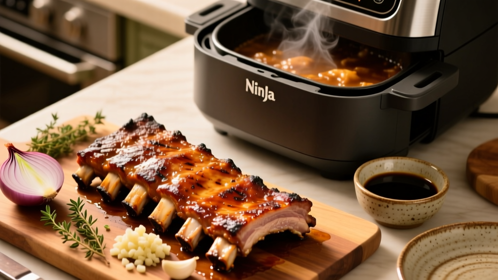 Perfect Pork Spare Ribs in a Ninja Foodi (Crispy & Tender!)