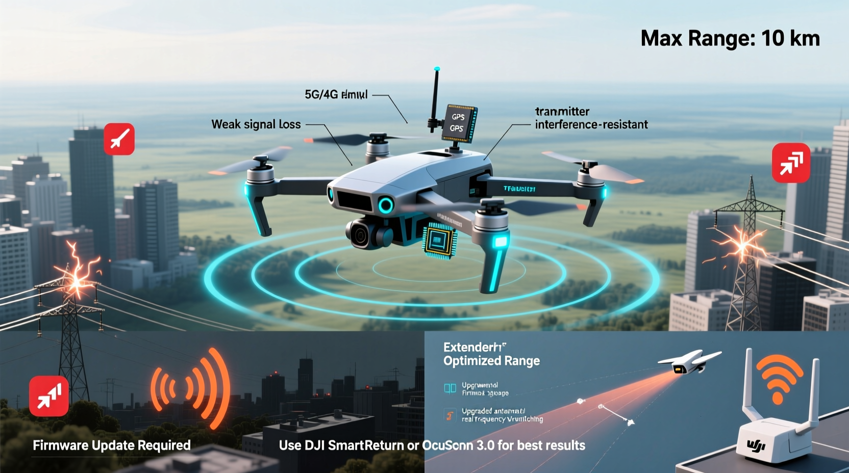 why does my drone lose signal so quickly and how to extend range