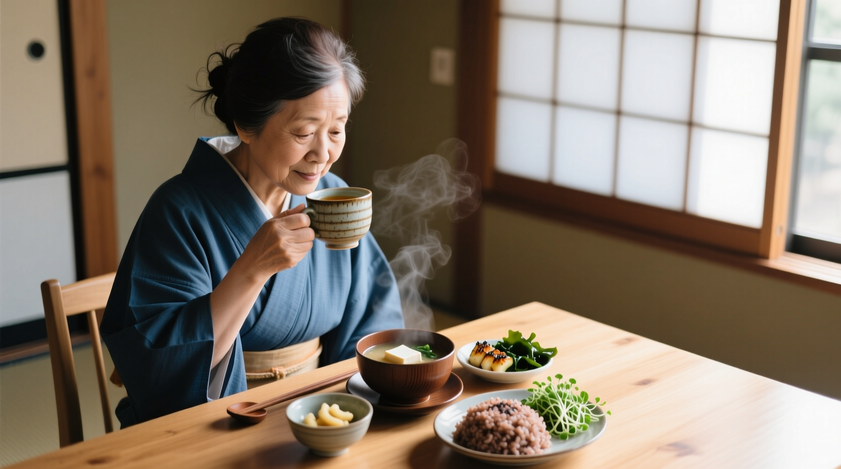 Person comfortably enjoying a digestive-friendly meal