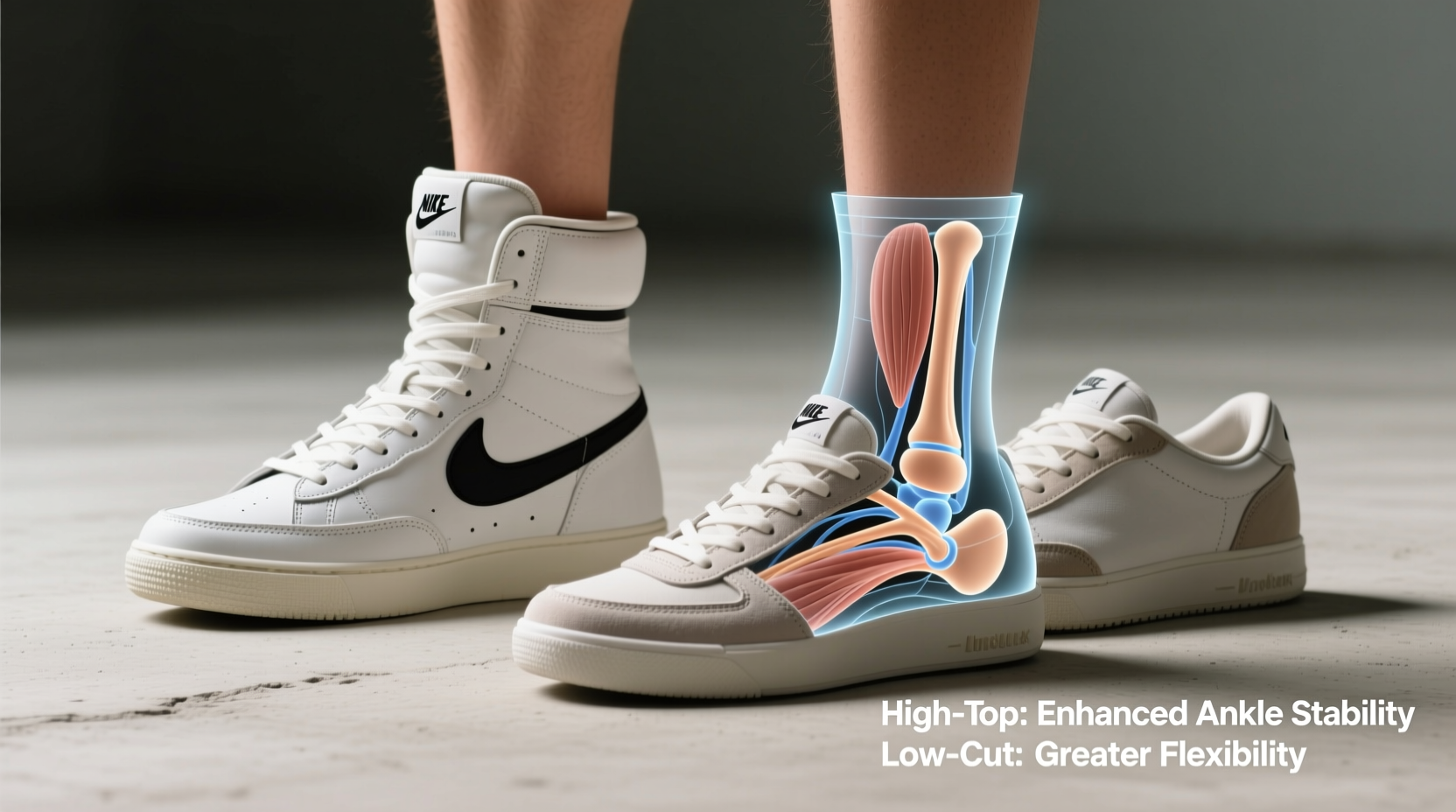 high top sneakers vs low cut which offers better ankle support daily