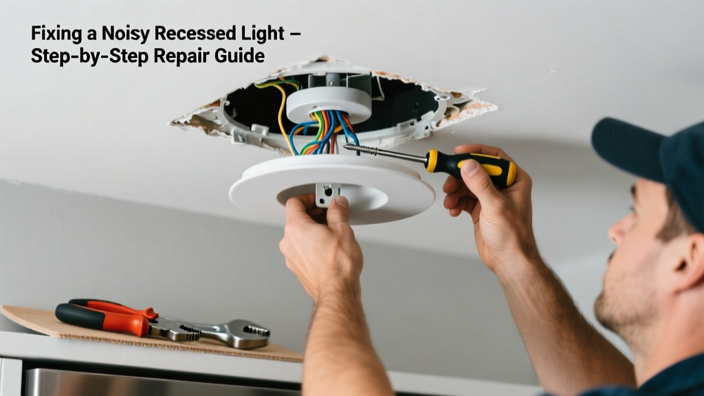 Fixing a Falling, Noisy Recessed Light Fixture