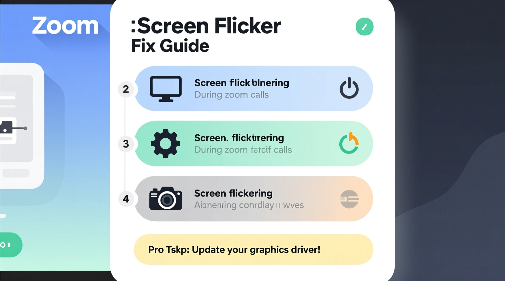 why does my screen flicker on zoom calls troubleshooting guide