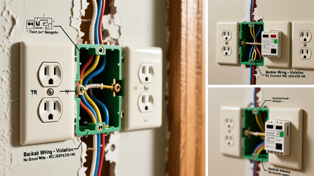 Electrical Outlet Pictures: Spotting NEC Code Violations