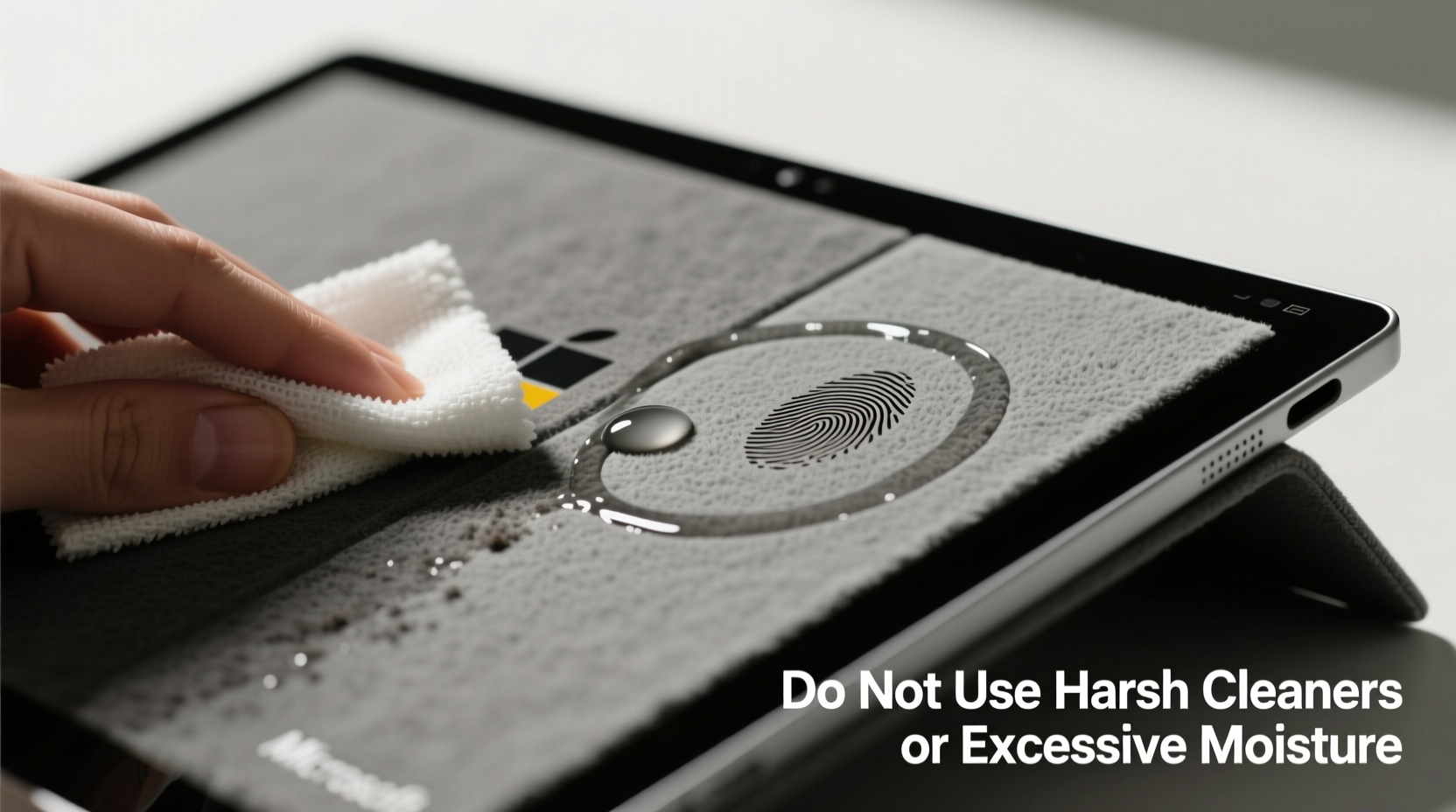 how to clean alcantara fabric on microsoft surface without piling