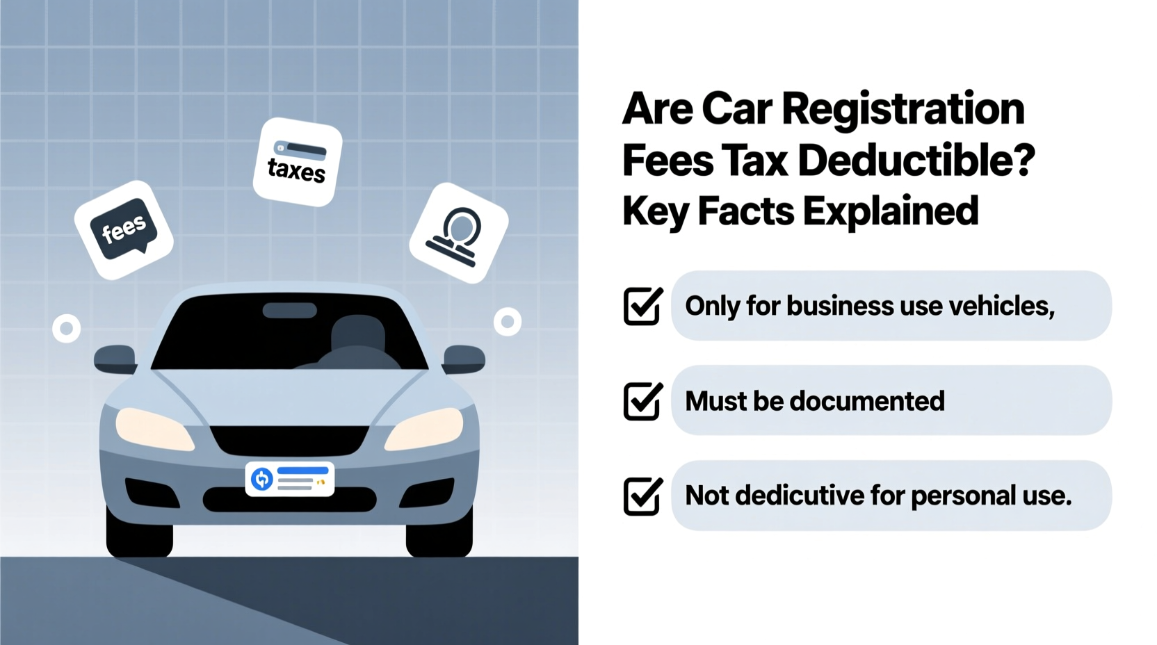 are car registration fees tax deductible