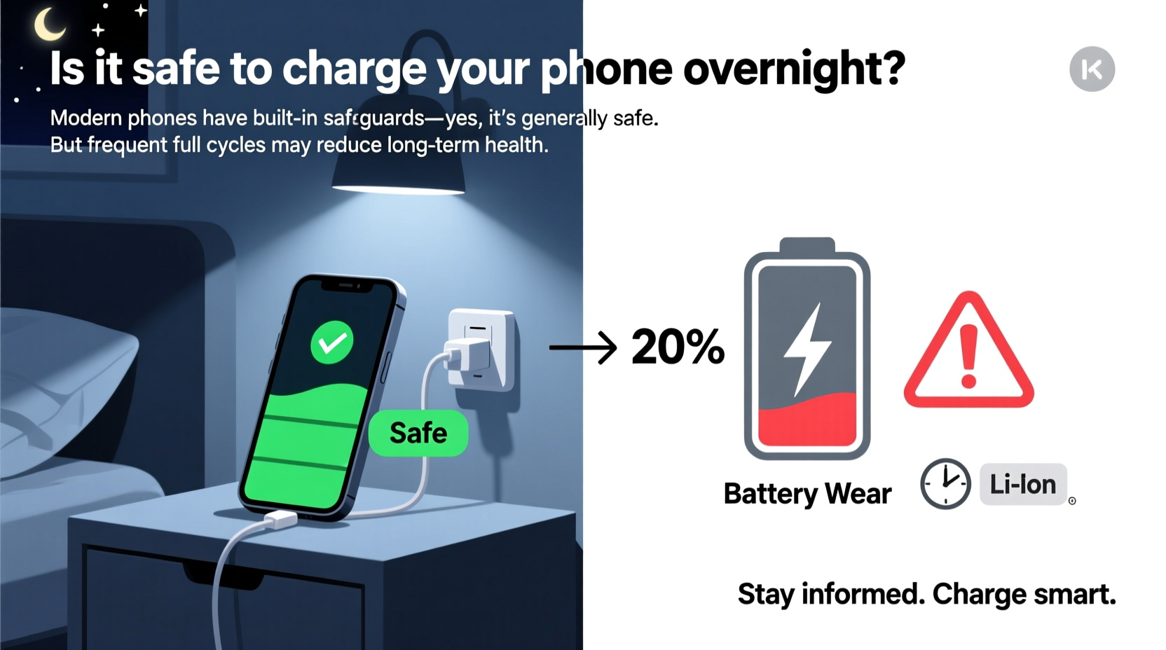 is it safe to charge your phone overnight and does it affect battery health