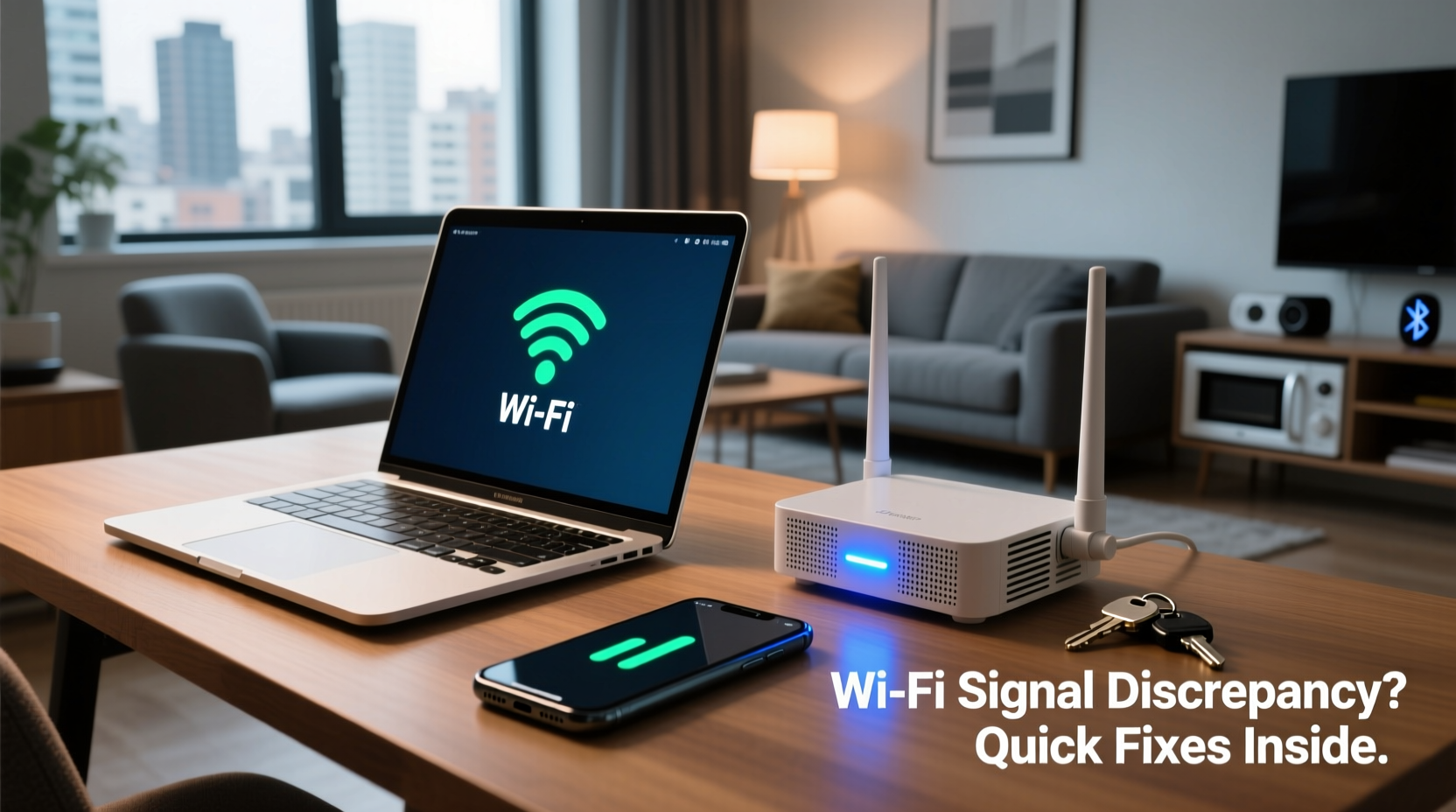 why is my wifi strong on laptop but weak on phone and quick fixes