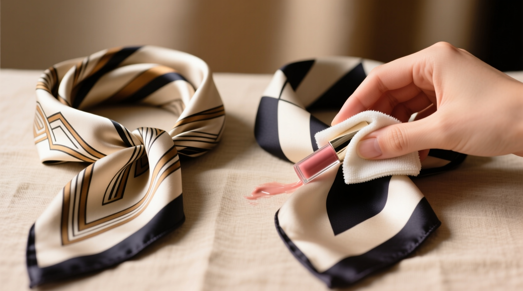 How to Remove Lipstick from Silk Scarves