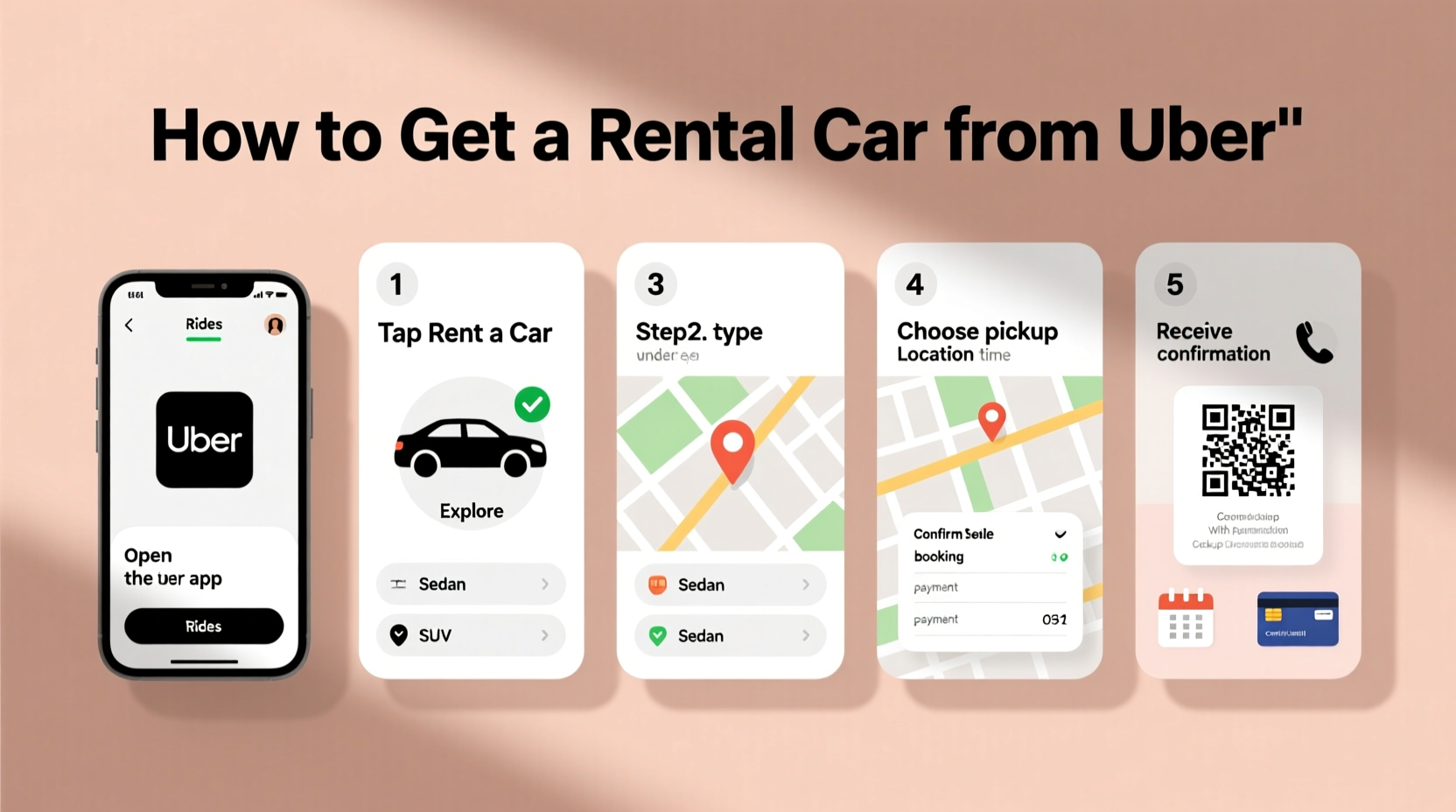 how to get a rental car from uber