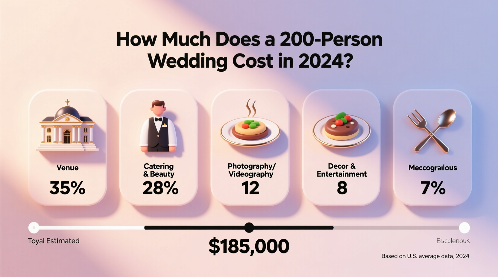 how much does a 200 person wedding cost