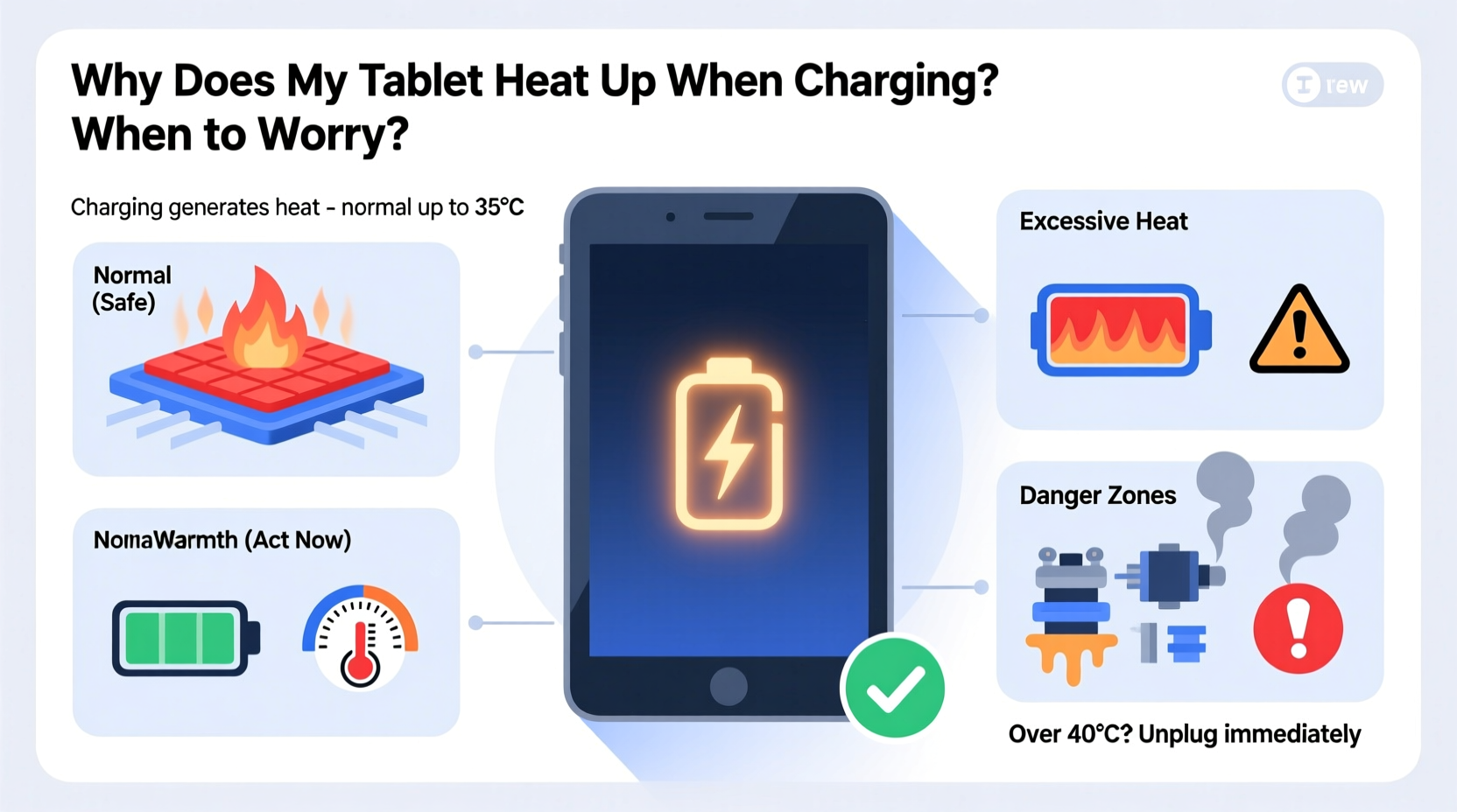 why does my tablet heat up when charging and when to worry